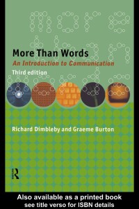 Cover image: More Than Words 3rd edition 9780415170079