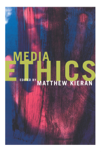 Cover image: Media Ethics 1st edition 9780415168373
