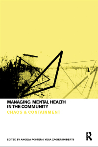 Imagen de portada: Managing Mental Health in the Community 1st edition 9780415167970