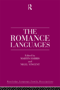 Imagen de portada: The Romance Languages 1st edition 9780415052993