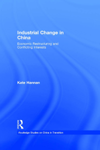 Titelbild: Industrial Change in China 1st edition 9780415162463