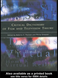 صورة الغلاف: Critical Dictionary of Film and Television Theory 1st edition 9780415162180