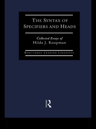 Cover image: The Syntax of Specifiers and Heads 1st edition 9780415161831