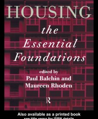 Imagen de portada: Housing: The Essential Foundations 1st edition 9780415160070