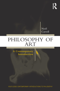 Imagen de portada: Philosophy of Art 1st edition 9780415159630
