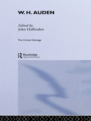 Cover image: W.H. Auden 1st edition 9780415159401