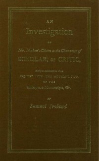 Imagen de portada: Investigation into Mr. Malone's Claim to Charter of Scholar 1st edition 9780714625126