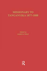 Cover image: Missionary of Tanganyika 1877-1888 1st edition 9780714626055