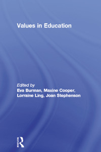 Cover image: Values in Education 1st edition 9780415157377