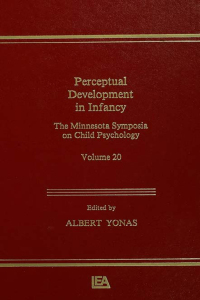 صورة الغلاف: Perceptual Development in infancy 1st edition 9780805800104