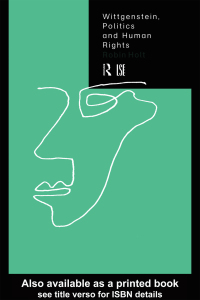 Imagen de portada: Wittgenstein, Politics and Human Rights 1st edition 9780415757065