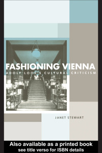 صورة الغلاف: Fashioning Vienna 1st edition 9780415221764