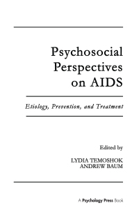 Cover image: Psychosocial Perspectives on Aids 1st edition 9781138984189