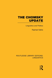 Titelbild: The Chomsky Update (RLE Linguistics A: General Linguistics) 1st edition 9781138997721