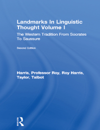 صورة الغلاف: Landmarks In Linguistic Thought Volume I 2nd edition 9780415153614