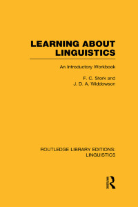 Cover image: Learning about Linguistics 1st edition 9781138995291