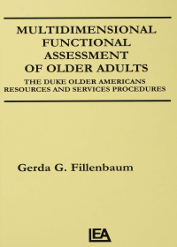صورة الغلاف: Multidimensional Functional Assessment of Older Adults 1st edition 9780805802412