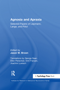 Cover image: Agnosia and Apraxia 1st edition 9781138966369