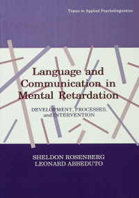 Cover image: Language and Communication in Mental Retardation 1st edition 9780805803020
