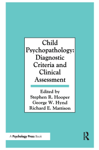 Cover image: Child Psychopathology 1st edition 9780805803280