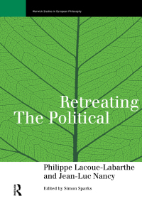 Cover image: Retreating the Political 1st edition 9780415151627