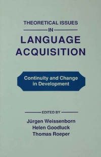 Imagen de portada: Theoretical Issues in Language Acquisition 1st edition 9780805803808