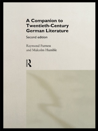 Cover image: A Companion to Twentieth-Century German Literature 2nd edition 9780415150569
