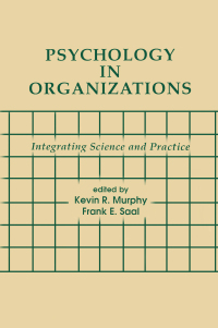 Cover image: Psychology in Organizations 1st edition 9780805804775