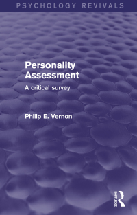 表紙画像: Personality Assessment (Psychology Revivals) 1st edition 9780415716482