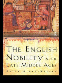 Cover image: The English Nobility in the Late Middle Ages 1st edition 9781138156869