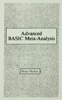 Immagine di copertina: Advanced Basic Meta-analysis 1st edition 9781138966024