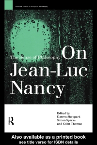 Immagine di copertina: On Jean-Luc Nancy 1st edition 9780415147941