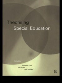 Cover image: Theorising Special Education 1st edition 9780415147514