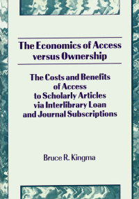 Imagen de portada: The Economics of Access Versus Ownership 1st edition 9781560248095