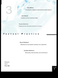 Cover image: Textual Practice 10.3 1st edition 9780415145664