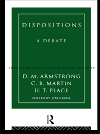 Omslagafbeelding: Dispositions 1st edition 9780415144322
