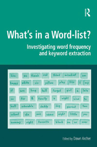 Titelbild: What's in a Word-list? 1st edition 9780754672401