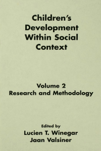 表紙画像: Children's Development Within Social Context 1st edition 9780805808643