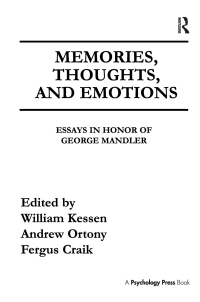 Cover image: Memories, Thoughts, and Emotions 1st edition 9781138980839