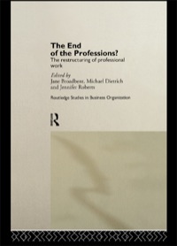 صورة الغلاف: The End of the Professions? 1st edition 9781138968776