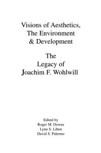 Cover image: Visions of Aesthetics, the Environment & Development 1st edition 9780805810004