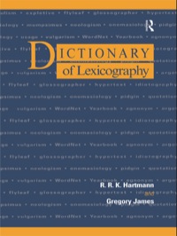 Cover image: Dictionary of Lexicography 1st edition 9780415141437