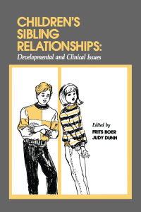 Cover image: Children's Sibling Relationships 1st edition 9780805811070