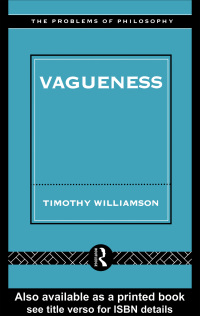 Cover image: Vagueness 1st edition 9780415033312