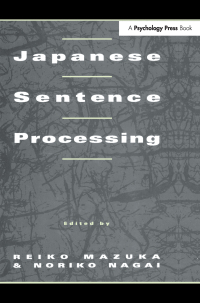 Titelbild: Japanese Sentence Processing 1st edition 9781138973695
