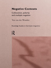 Cover image: Negative Contexts 1st edition 9781138868281