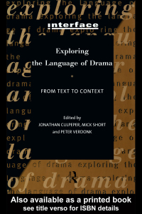 Cover image: Exploring the Language of Drama 1st edition 9780415137959