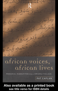 Imagen de portada: African Voices, African Lives 1st edition 9780415137232