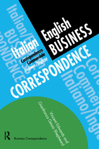 Cover image: Italian/English Business Correspondence 1st edition 9780415137119