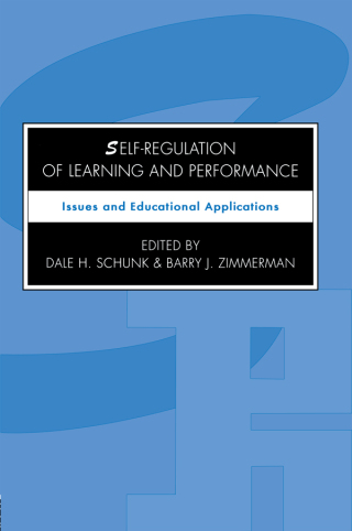 Imagen de portada: Self-regulation of Learning and Performance 1st edition 9780805813340